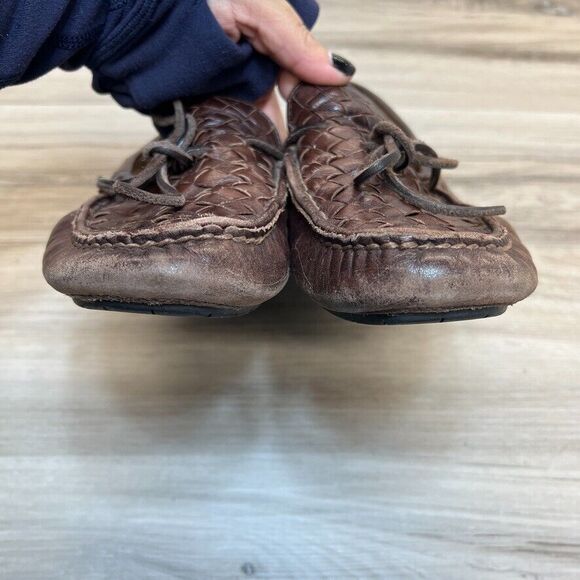 Frye West Woven Driver Mens Size 8.5 Brown Casual Slip On Driving Shoes Loafers - Picture 5 of 10